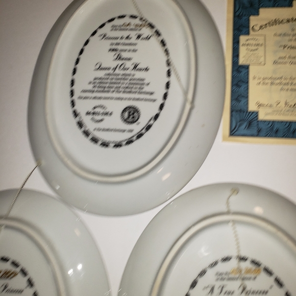 Set of 3 Diana Princess of Wales Oval Bradfor. - Picture 7 of 11